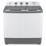 Load image into Gallery viewer, Hisense XPB140-SXC14 14kg Semi-Automatic Twin Tub Washing Machine – 7.5kg Spin Capacity, Top Load, Lint Filter, White/Grey - Teq Souq
