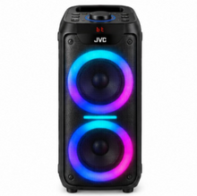 JVC XS-N4112PB Portable Bluetooth Party Speaker – RGB LED Lights, Wireless Microphone & Remote Control, Black - Teq Souq