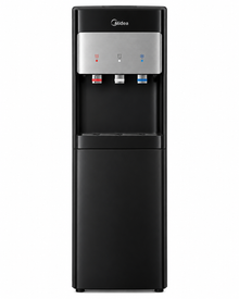Midea YL1633S Bottom Loading Water Dispenser – Hot, Cold & Ambient, Ice Cold Technology, Empty Bottle Indicator, Child Safety Lock, Black - Teq Souq