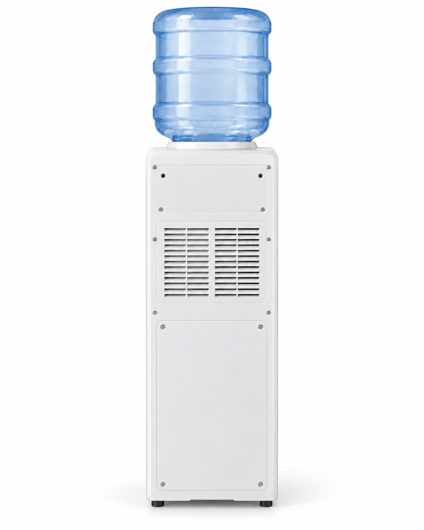 Midea YL1917S Top Loading Water Dispenser – Hot, Cold & Ambient Water, 3 Taps, Stainless Steel Tank, Child Safety Lock, White - Teq Souq