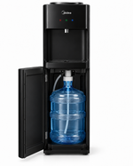 Load image into Gallery viewer, Midea YL2036SB-GCC Bottom Loading Water Dispenser – Hot, Cold &amp; Ambient Water, Child Safety Lock, Single Tap, Black - Teq Souq