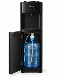 Midea YL2036SB-GCC Bottom Loading Water Dispenser – Hot, Cold & Ambient Water, Child Safety Lock, Single Tap, Black - Teq Souq