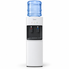 Midea Top Loading Hot & Cold Water Dispenser – Compressor Cooling, Child Safety Lock, 35L Storage Cabinet, White (YL2436-WBG) - Teq Souq