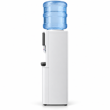 Midea YL2436-W Top Loading Hot & Cold Water Dispenser – Compressor Cooling, Child Safety Lock, 35L Storage Cabinet, White - Teq Souq