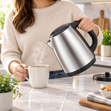 Kenwood ZJM10.000SS 1.7L Stainless Steel Electric Kettle – 2200W, Automatic Shut-Off, Removable Mesh Filter, 360° Cordless Base, Silver - Teq Souq