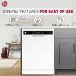 Load image into Gallery viewer, Hoover Freestanding Dishwasher HDW-V512-W
